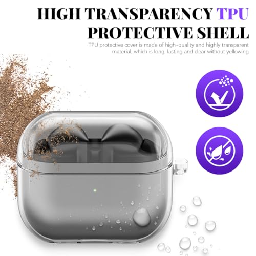 ZORBES® Compatible with Samsung Galaxy Buds 3 Pro Case Protective TPU Clear with Lanyard Fashion Earbuds Cover Headphone Accessories 2PCS ZORBES® Compatible with Samsung Galaxy Buds 3 Pro Case Protective TPU Clear with Lanyard Fashion Earbuds Cover Headphone Accessories 2PCS